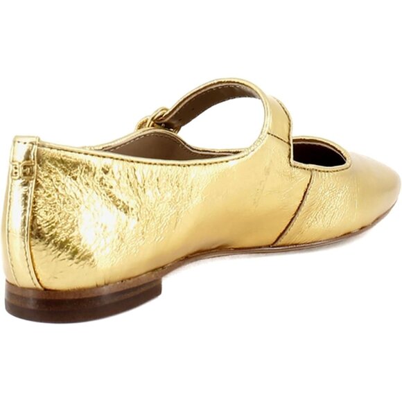 Sam Edelman Womens Medallion Gold Leather  Michaela Mary Jane Ballet Flat Shoes - Picture 5 of 8